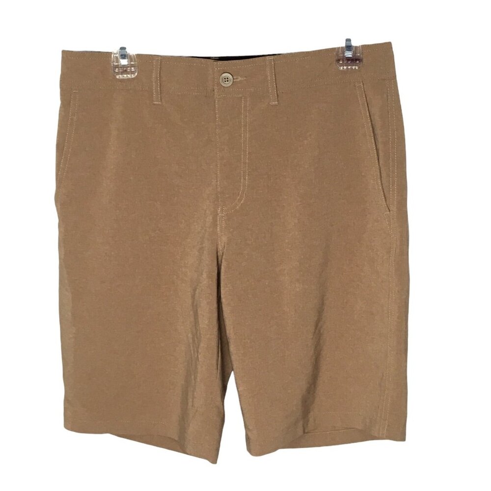 Chino Shorts Men Size 30 Khaki Tan Flat Front Casual 10 Inch InseamGoodfellow
